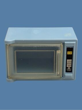 Vintage Playskool Dollhouse Blue Microwave 90s